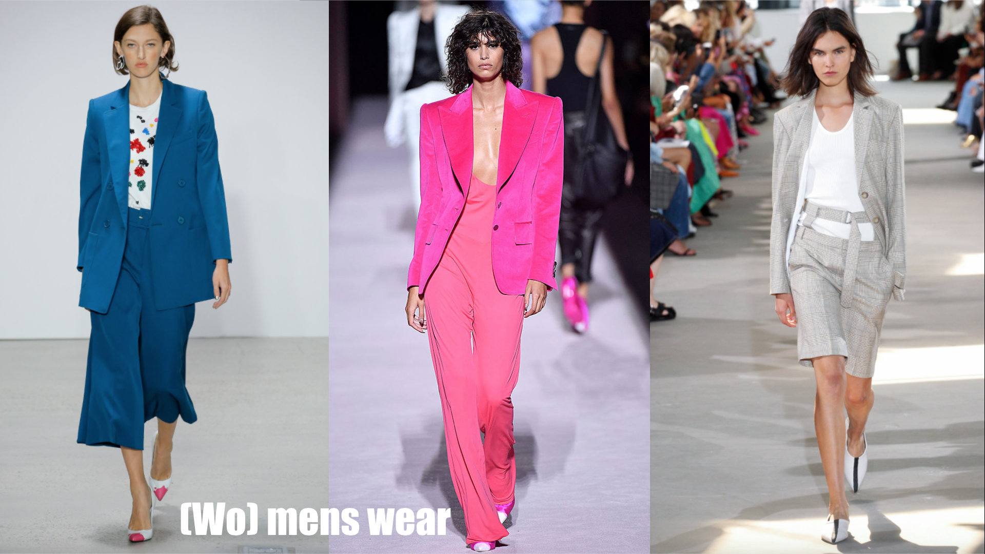  Seen at Oscar de la Renta/ Tom Ford/ Tibi/ Time to man up, because two piece suits were everywhere on the runway this season. Pair with a white top, or rock a totally monochromatic look. And to strike the perfect balance of masculine and feminine, chose a bright color, or shorter flirty pant. 