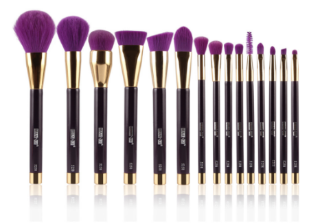 purple makeup brush set